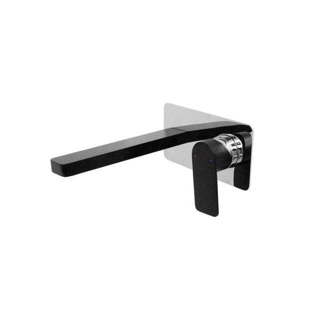 ADP Cosmopolitan Wall Basin Mixer Chrome & Black Tapware ADP Default Title