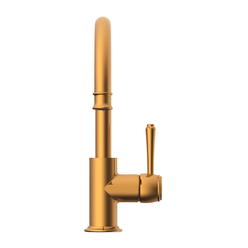 ADP Eternal Goosenk Basin Mixer Brushed Brass Tapware ADP