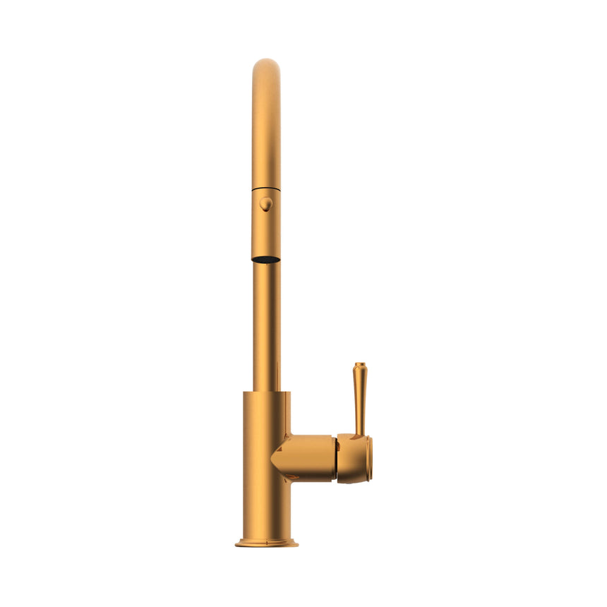 ADP Eternal Pull Kitchen Mixer Brushed Brass Tapware ADP