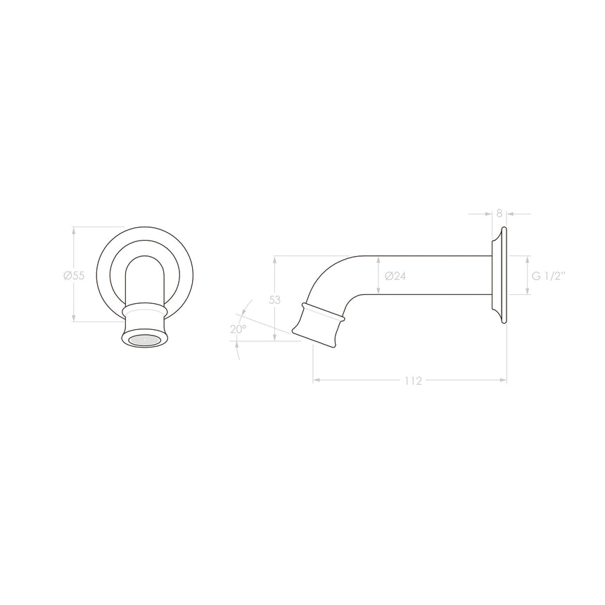 ADP Eternal Mini Wall Spout Matte Black Tapware ADP