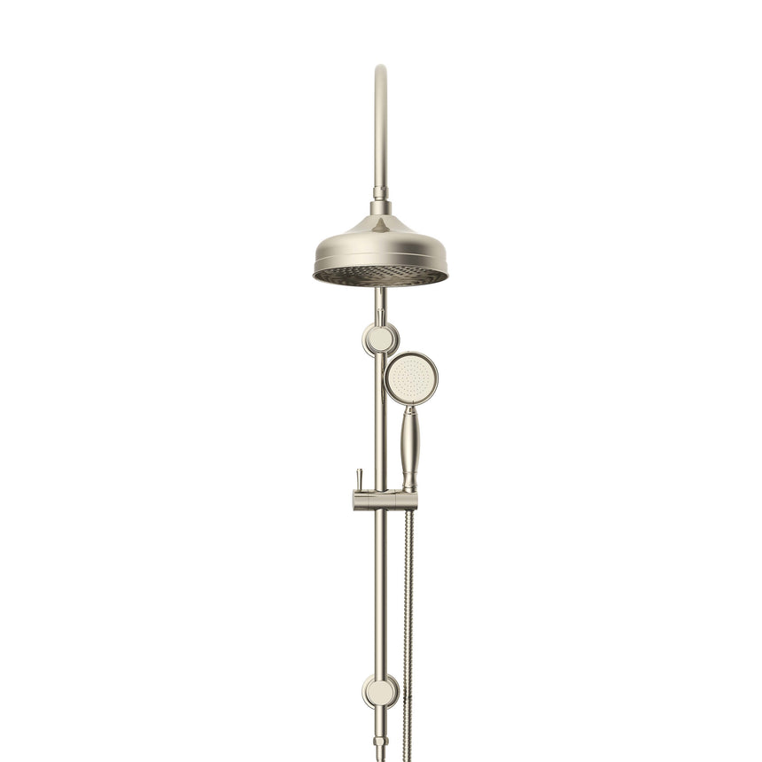 ADP Eternal Gooseneck Twin Shower Set Brushed Nickel Shower ADP