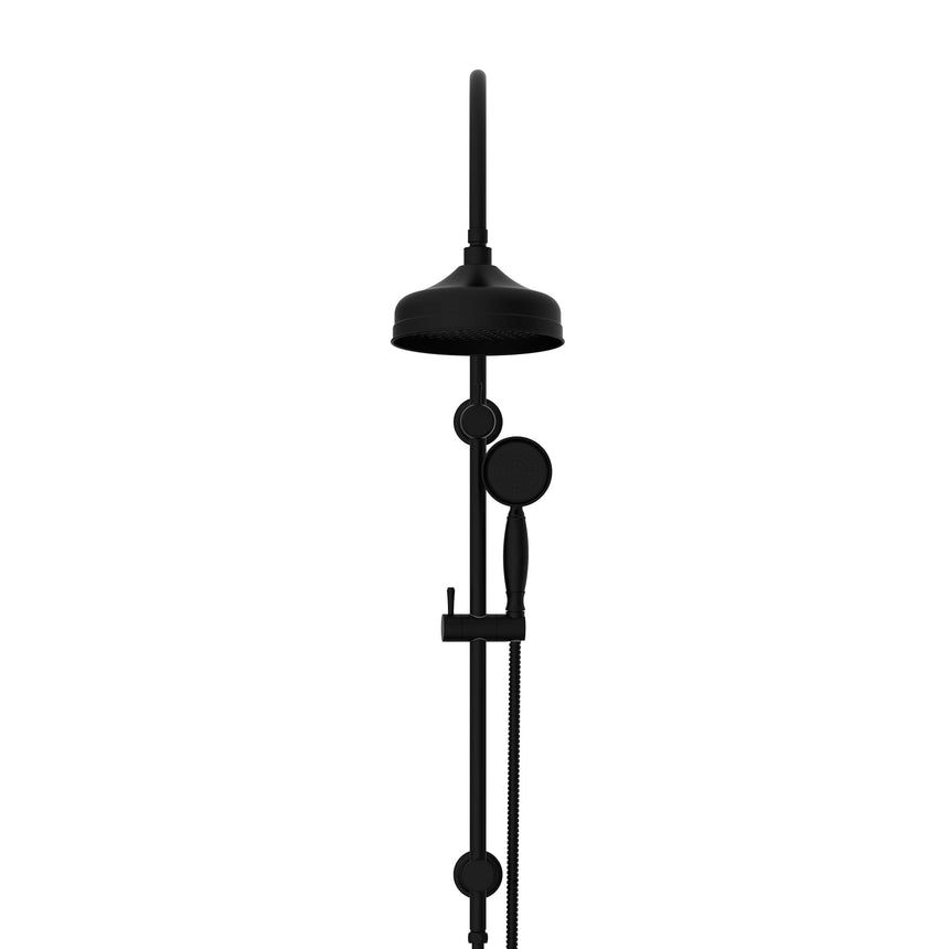 ADP Eternal Gooseneck Twin Shower Set Matte Black Shower ADP