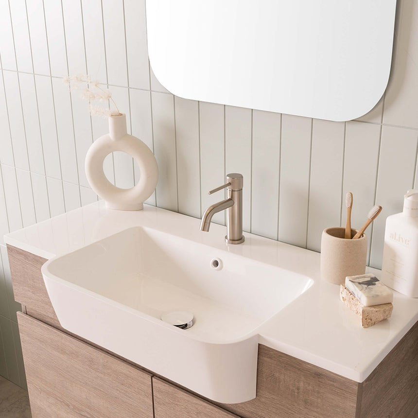 ADP Soul Groove Basin Mixer Brushed Nickel Tapware ADP