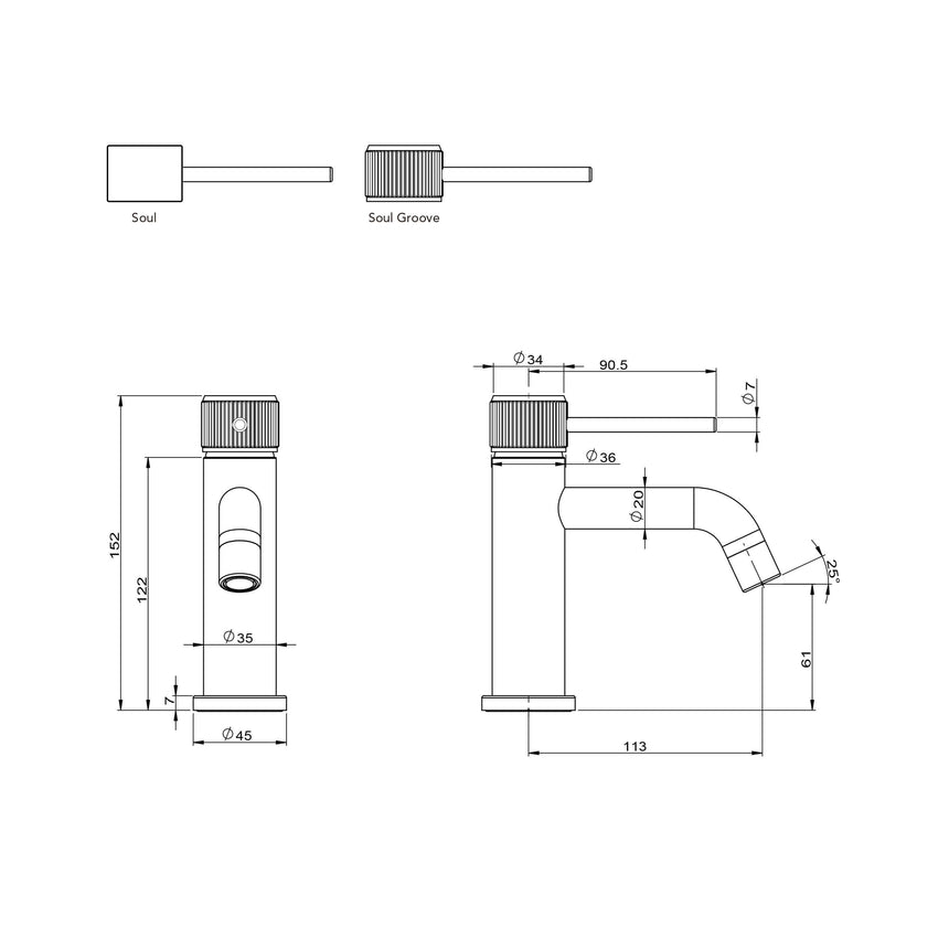 ADP Soul Groove Basin Mixer Brushed Nickel Tapware ADP