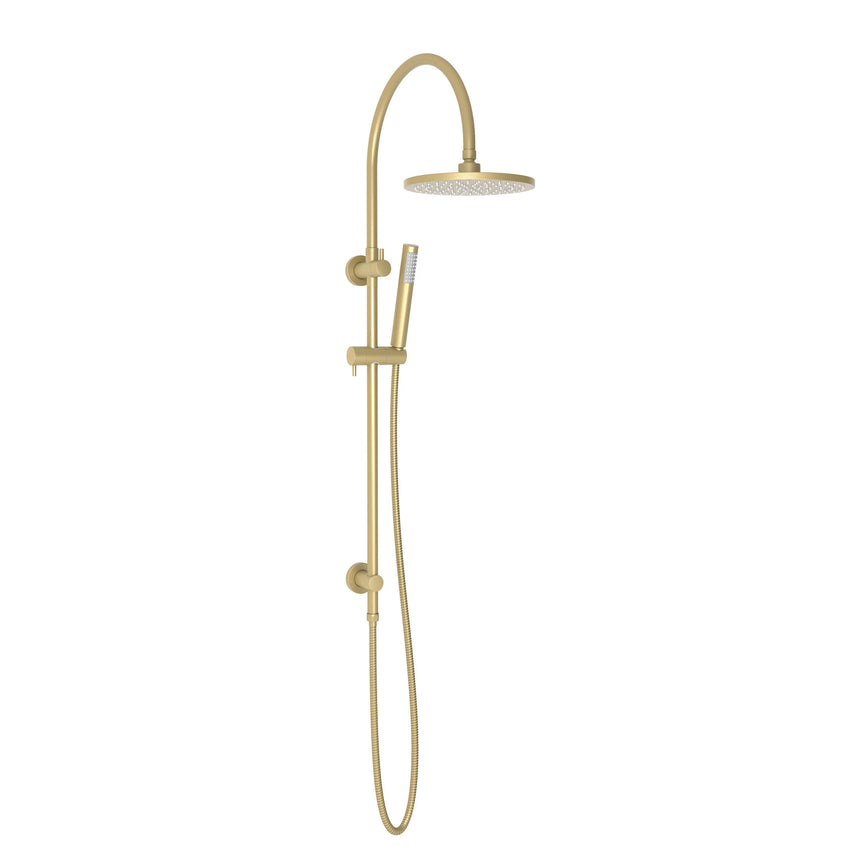 ADP Soul Gooseneck Twin Shower Set Brushed Brass Shower ADP