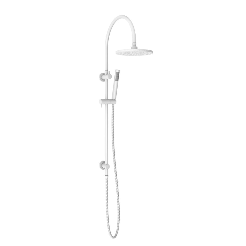 ADP Soul Gooseneck Twin Shower Set Matte White Shower ADP