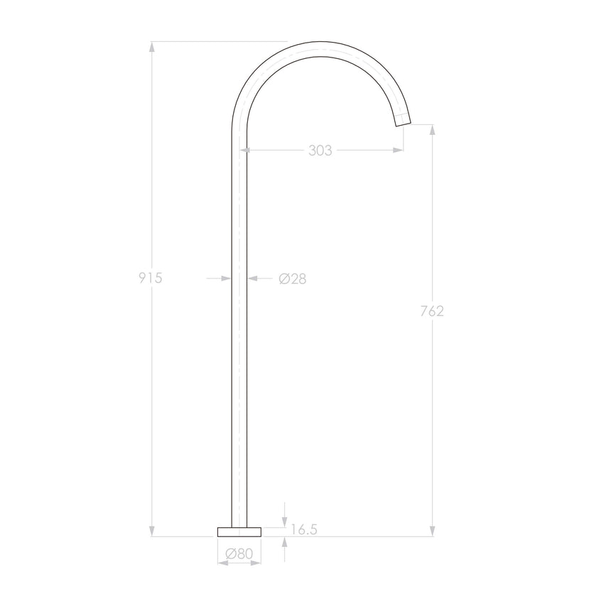 ADP Soul Floor Bath Spout Brushed Copper Tapware ADP
