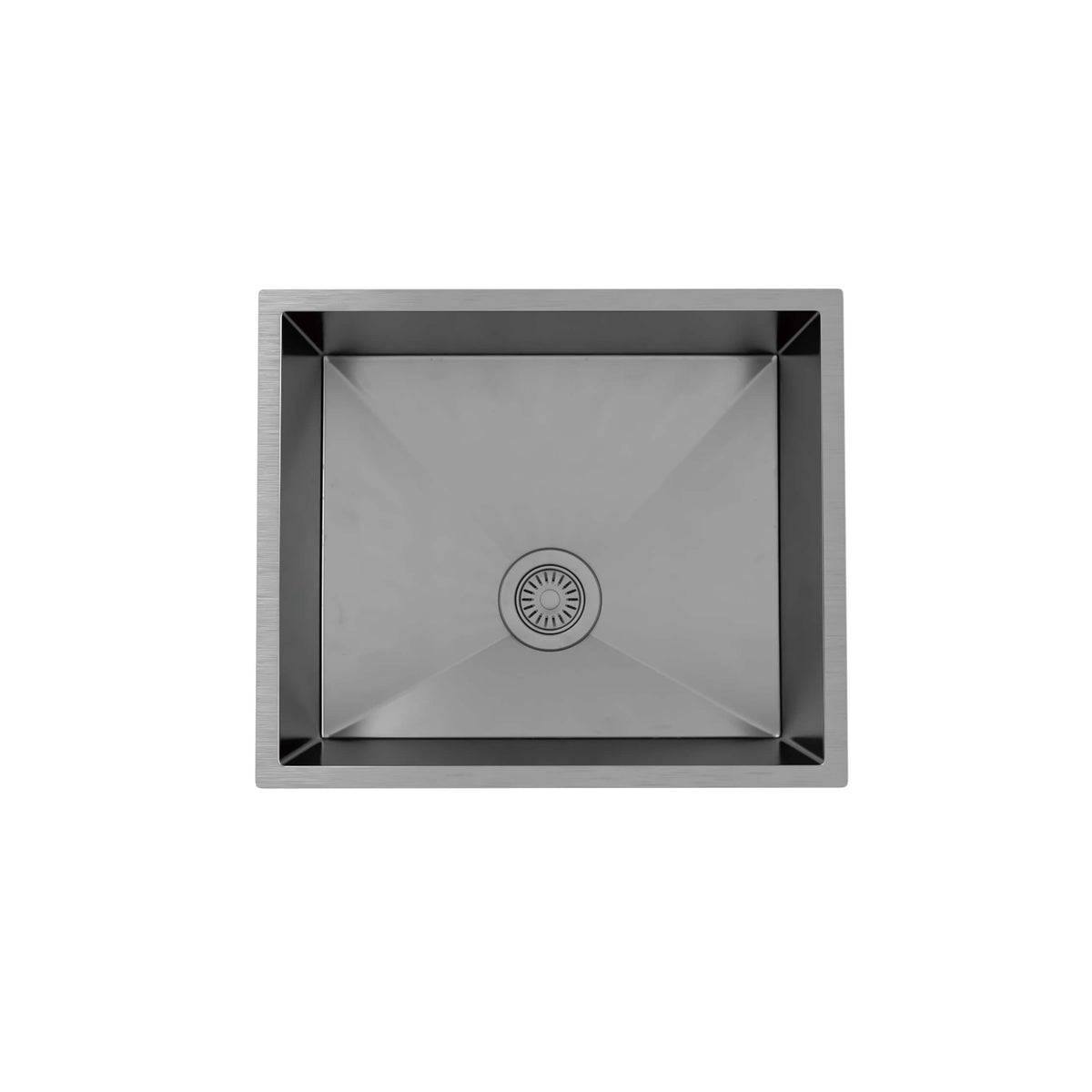 Axon 52S single bowl gun metal stainless steel Otti sink by Tilemall, 520x440mm, top-mount