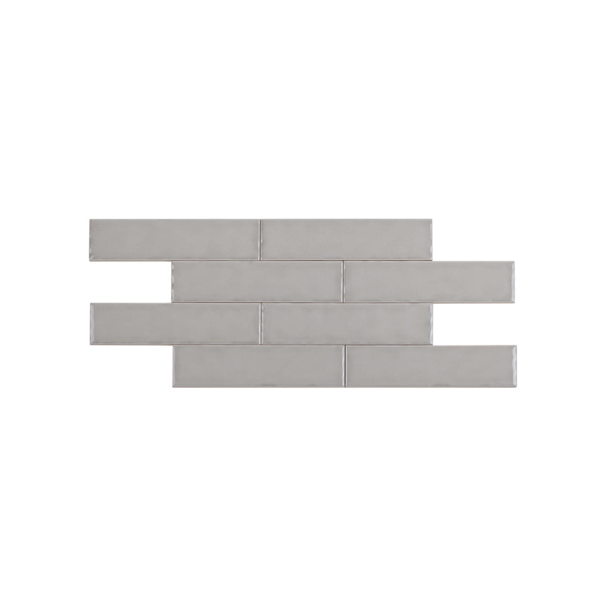 Ceramics Wave Tile 50x200 Gloss Grey Subway Tilemall