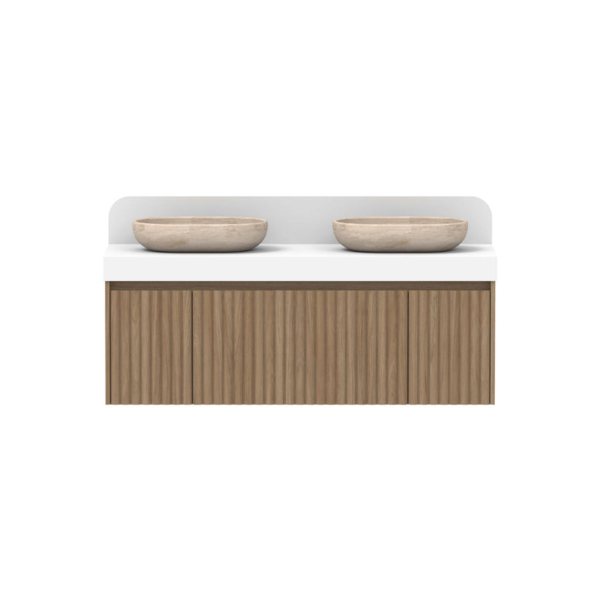 ADP Harper All Drawer Slim Wall Hung Vanity Cherry Pie Premium Solid Surface Vanity ADP