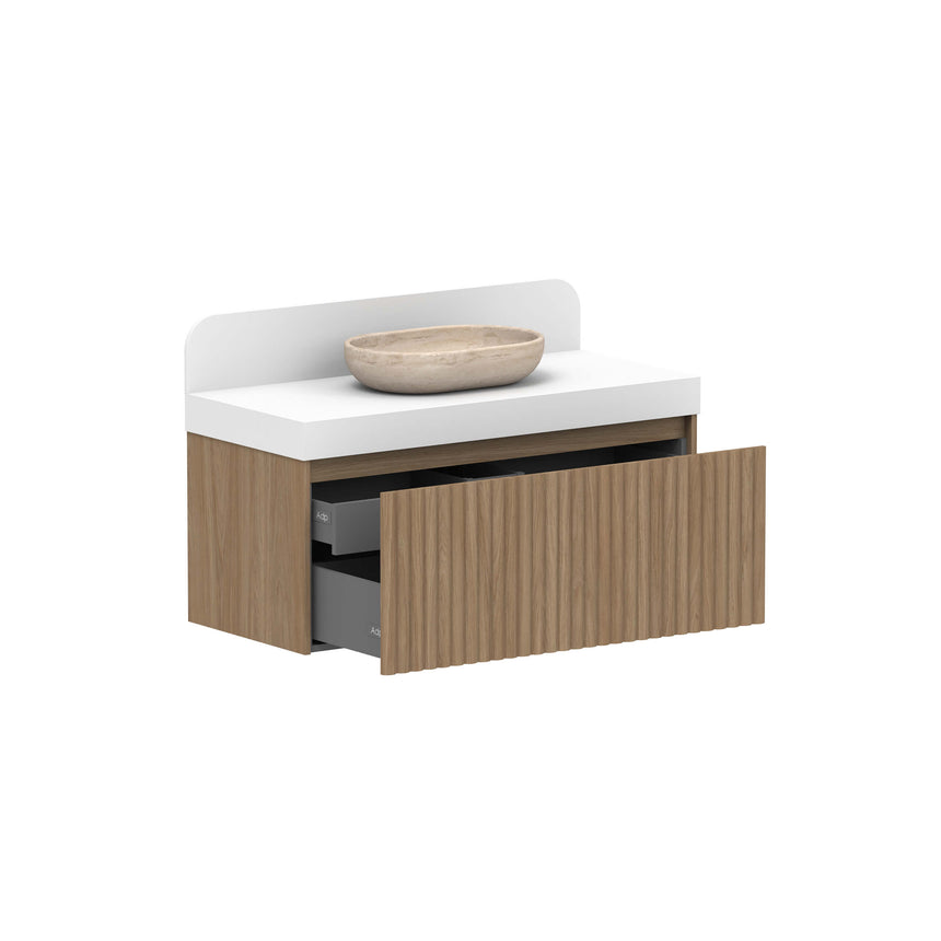 ADP Harper All Drawer Slim Wall Hung Vanity Durasein Solid Surface Vanity ADP