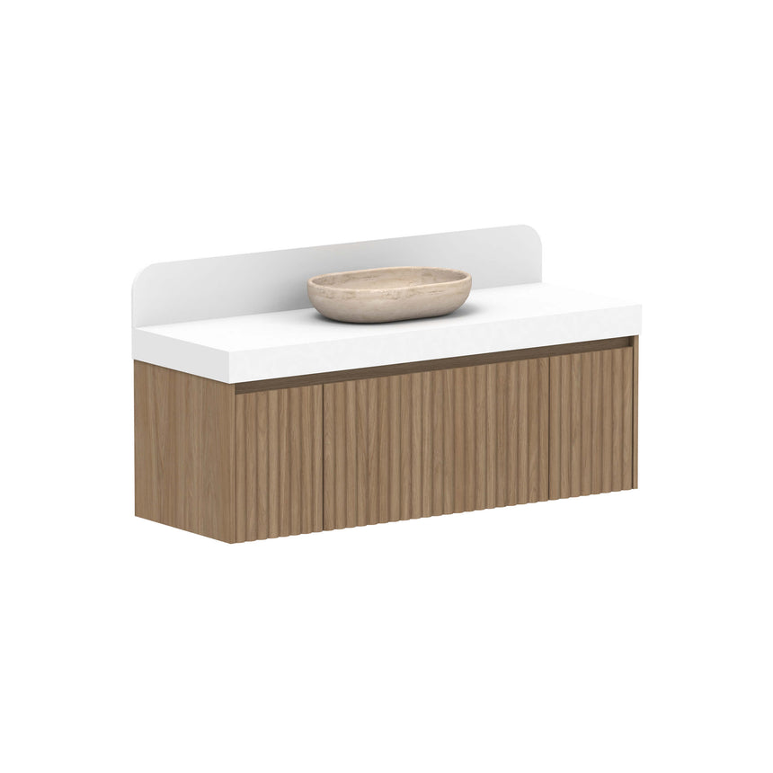 ADP Harper All Drawer Slim Wall Hung Vanity Durasein Solid Surface Vanity ADP 1435mm Center