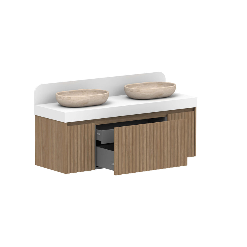 ADP Harper All Drawer Slim Wall Hung Vanity Durasein Solid Surface Vanity ADP