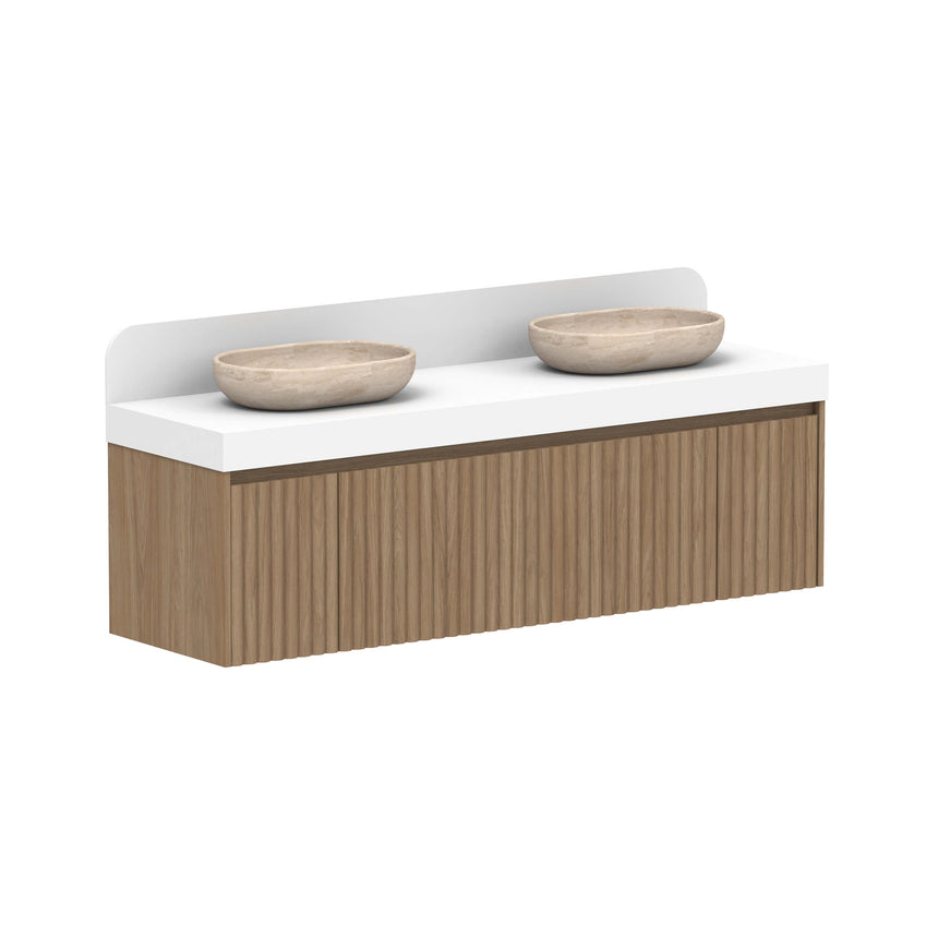 ADP Harper All Drawer Slim Wall Hung Vanity Durasein Solid Surface Vanity ADP 1735mm Double