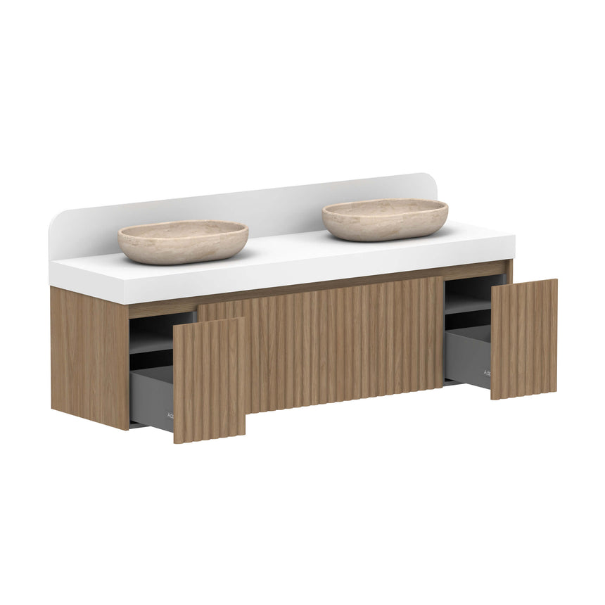 ADP Harper All Drawer Slim Wall Hung Vanity Durasein Solid Surface Vanity ADP