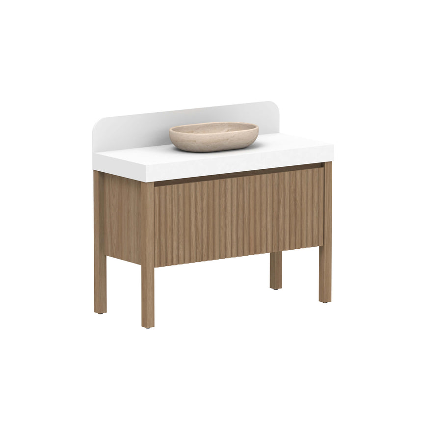 ADP Harper All Drawer Slim Floor Mount Vanity Cherry Pie Premium Solid Surface Vanity ADP 1200mm Center