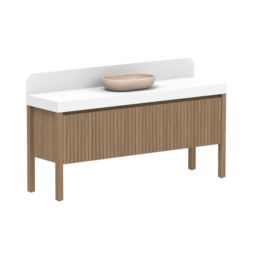 ADP Harper All Drawer Slim Floor Mount Vanity Cherry Pie Premium Solid Surface Vanity ADP 1800mm Center