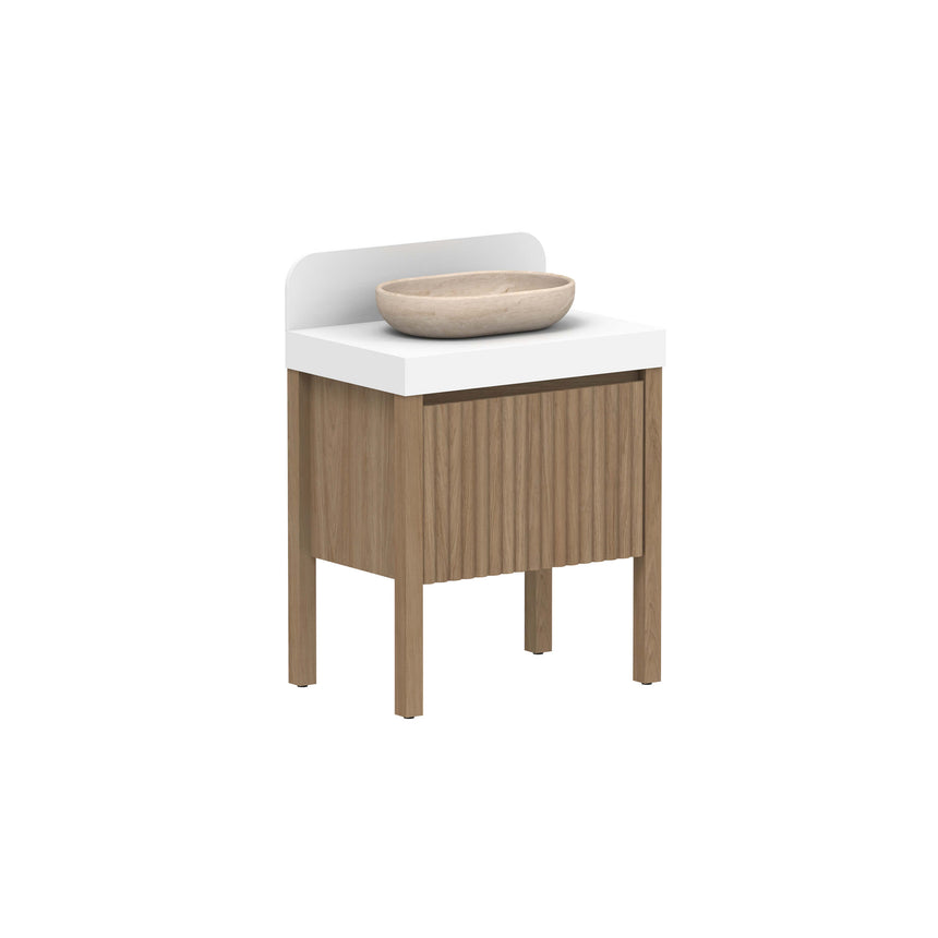 ADP Harper All Drawer Slim Floor Mount Vanity Durasein Solid Surface Vanity ADP 750mm Center