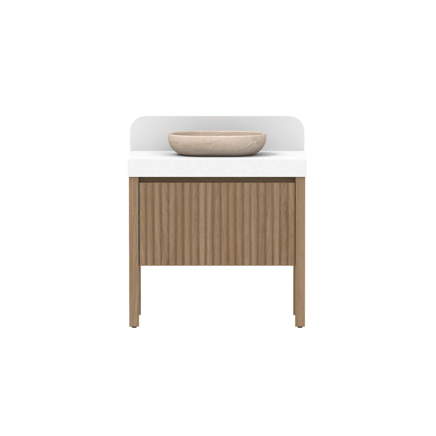 ADP Harper All Drawer Slim Floor Mount Vanity Durasein Solid Surface Vanity ADP