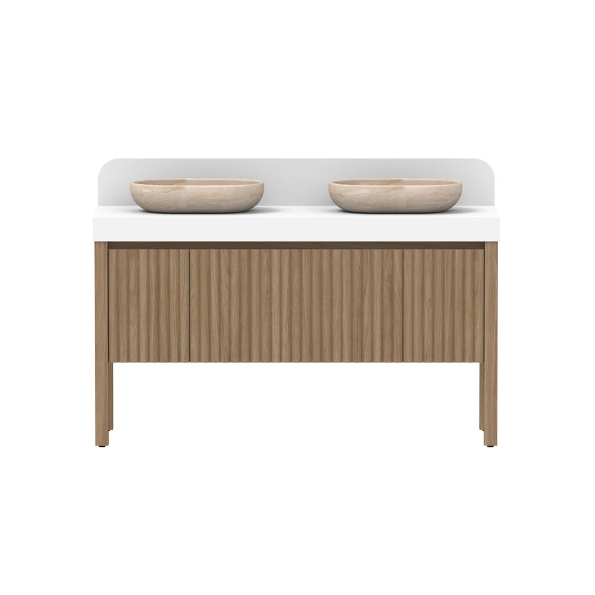 ADP Harper All Drawer Slim Floor Mount Vanity Durasein Solid Surface Vanity ADP