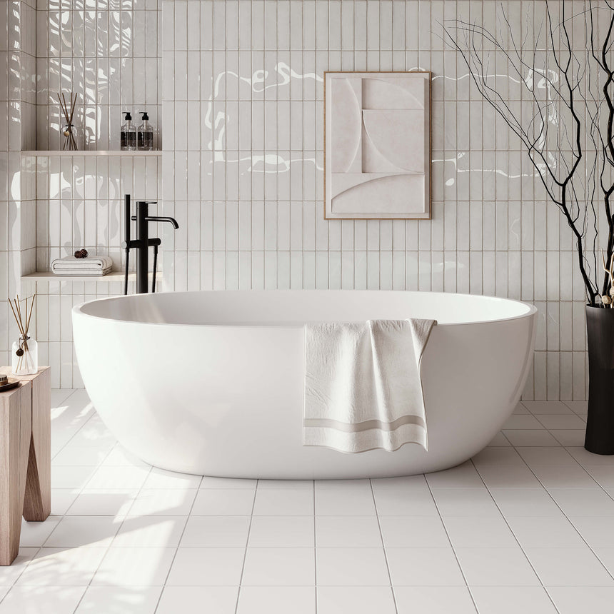 Toulouse 60x240 Gloss White Subway Tilemall