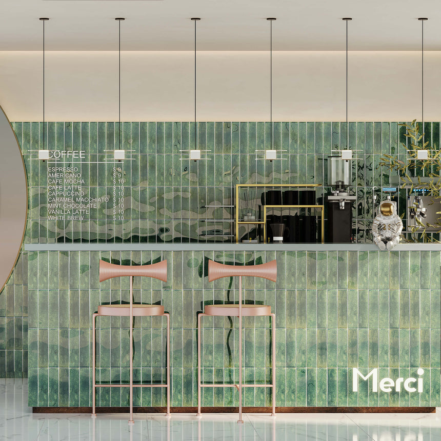 Toulouse 60x240 Gloss Green Subway Tilemall
