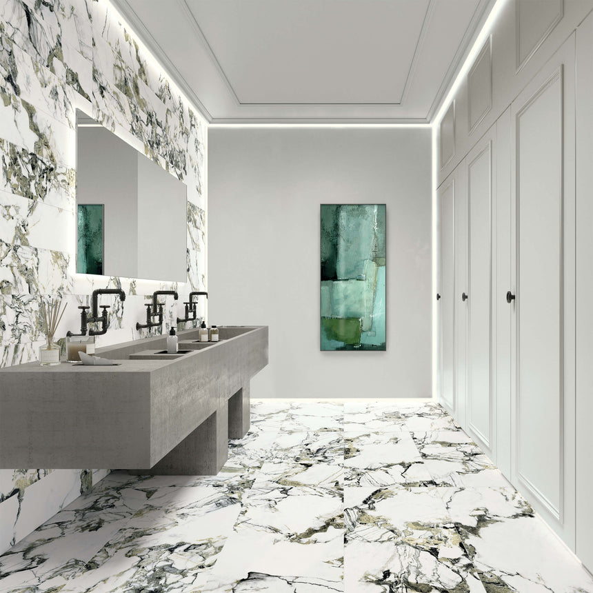 Lush 3D Touche 1200x600 Natural Jade Marble Look Tiles Tilemall