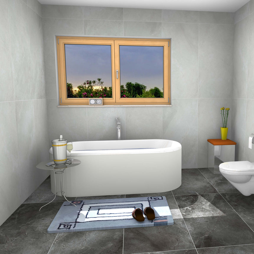 Chiswick Paver 600x600 Grip Charcoal Stone Look Tiles Tilemall