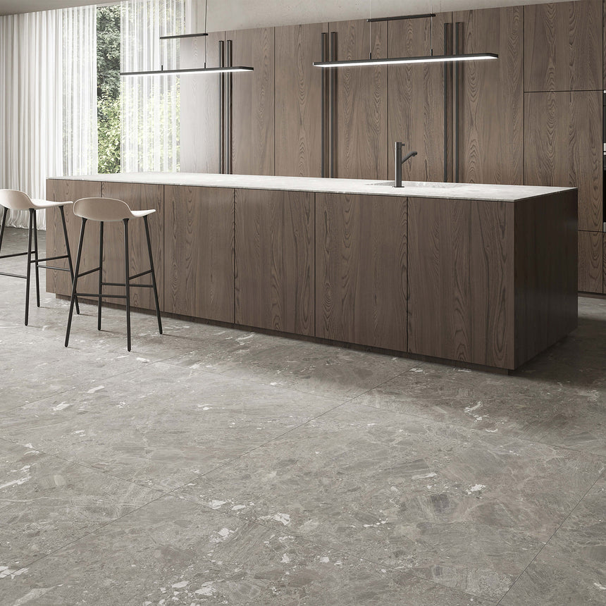 Azuyi Mystery 600x600 Matt Grey Stone Look Tiles Tilemall