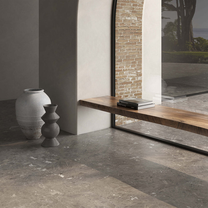 Azuyi Mystery 600x600 Matt Taupe Stone Look Tiles Tilemall