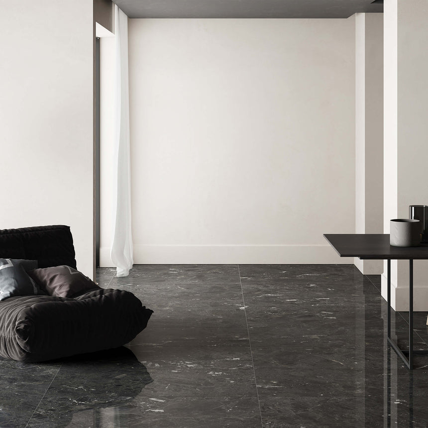 Azuyi Mystery 1200x600 Matt Black Stone Look Tiles Tilemall