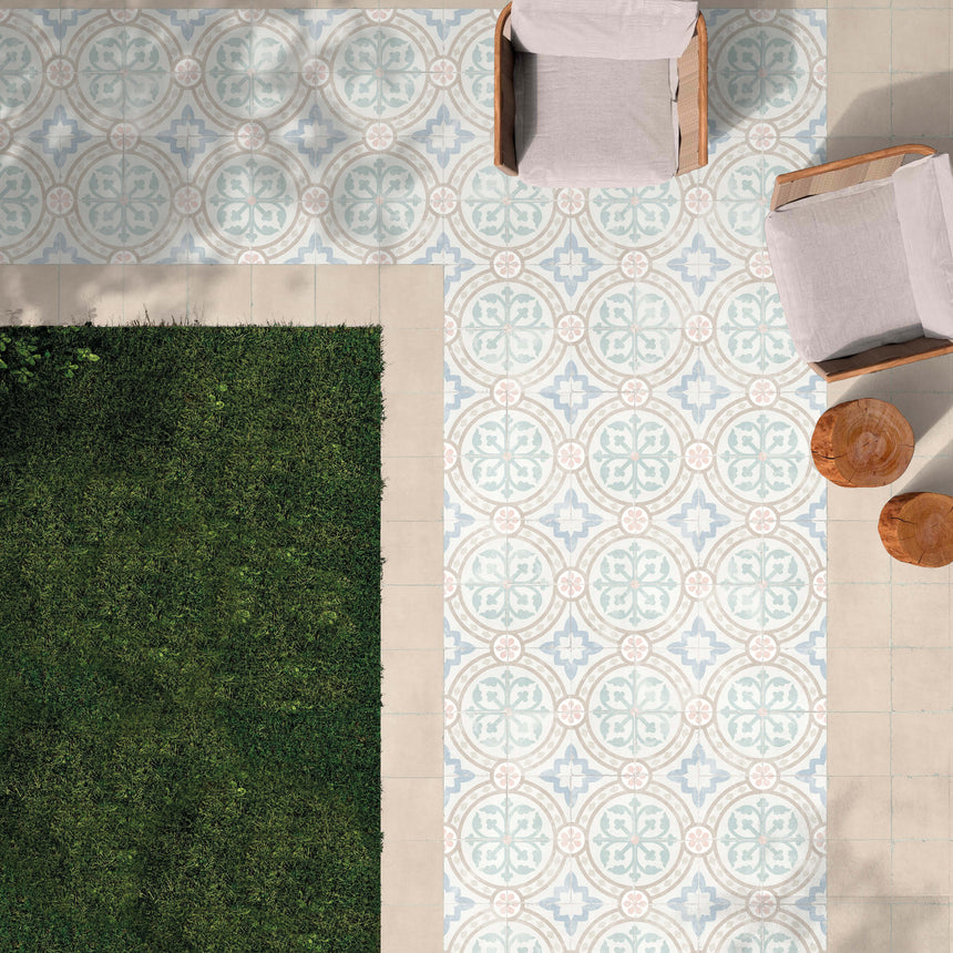 Valencia 200x200 Matt Sorolla Encaustic Look Tiles Tilemall