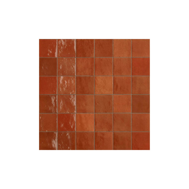 Zellige 100x100 Gloss Corallo Sample Sample ACE