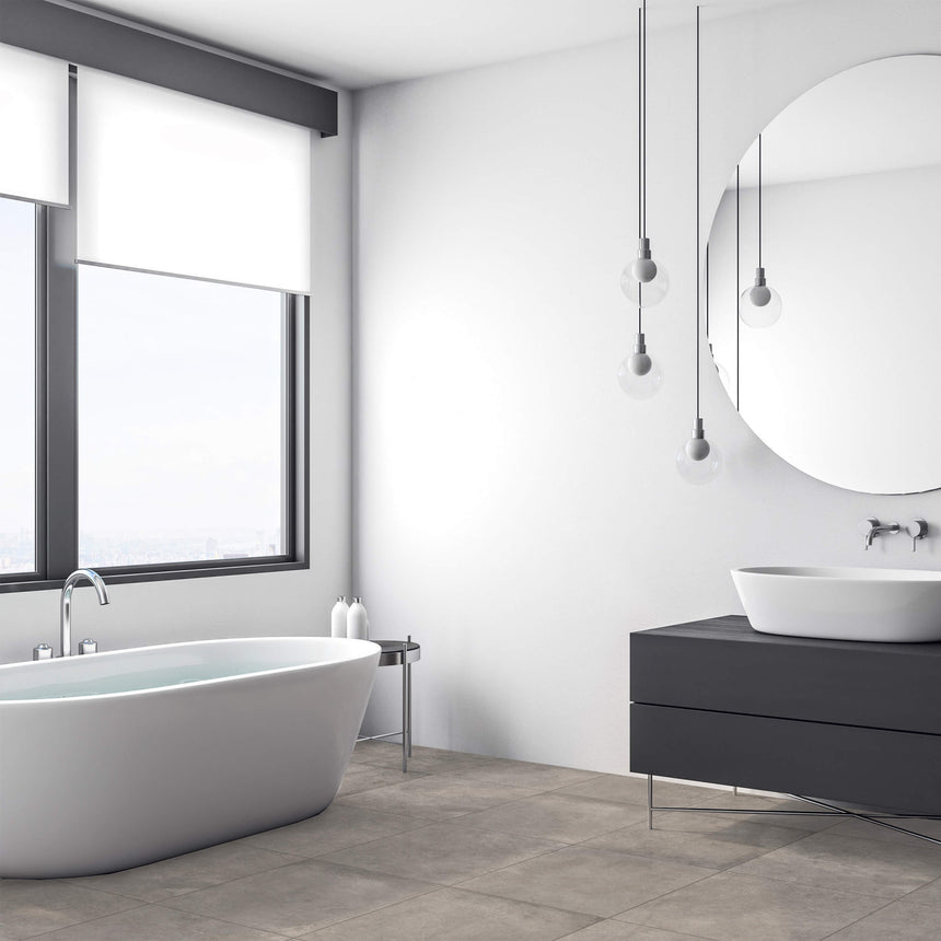 El Barro Clay 600x300 Matt Grey Concrete Look Tiles Tilemall Default Title