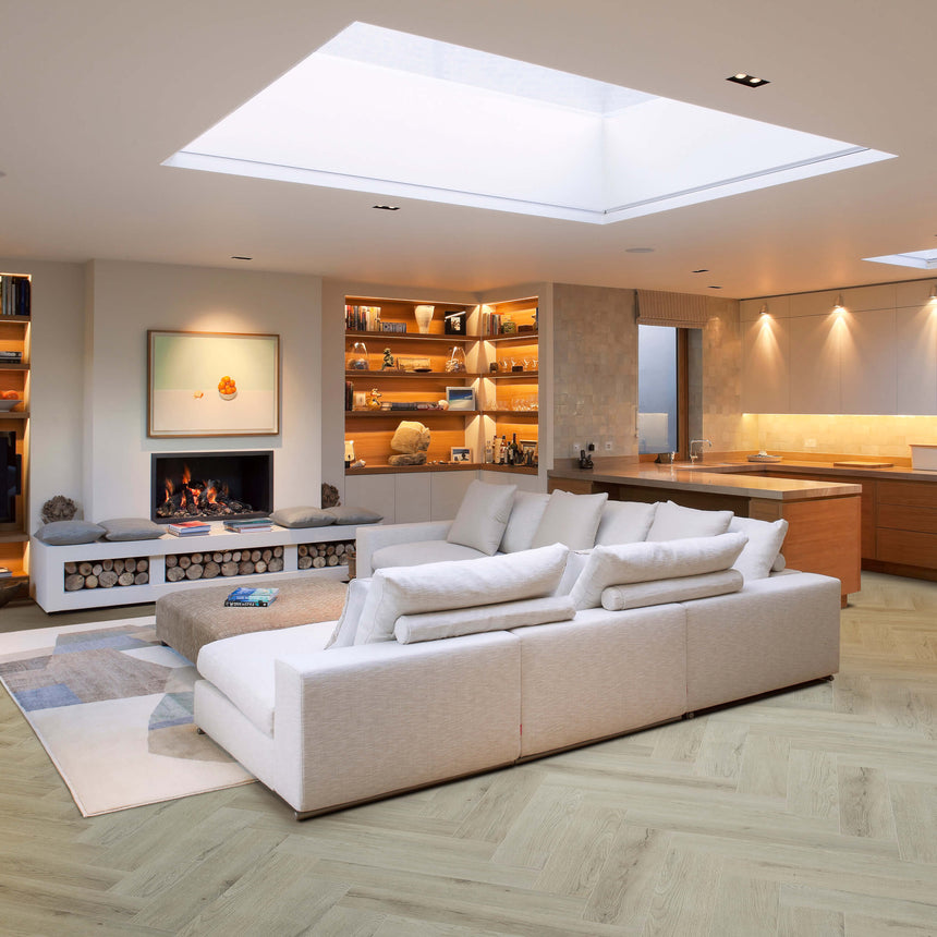 Belle Vie Herringbone Hybrid Collection 625x125x7mm Winchester Oak Hybrid Flooring Topdeck