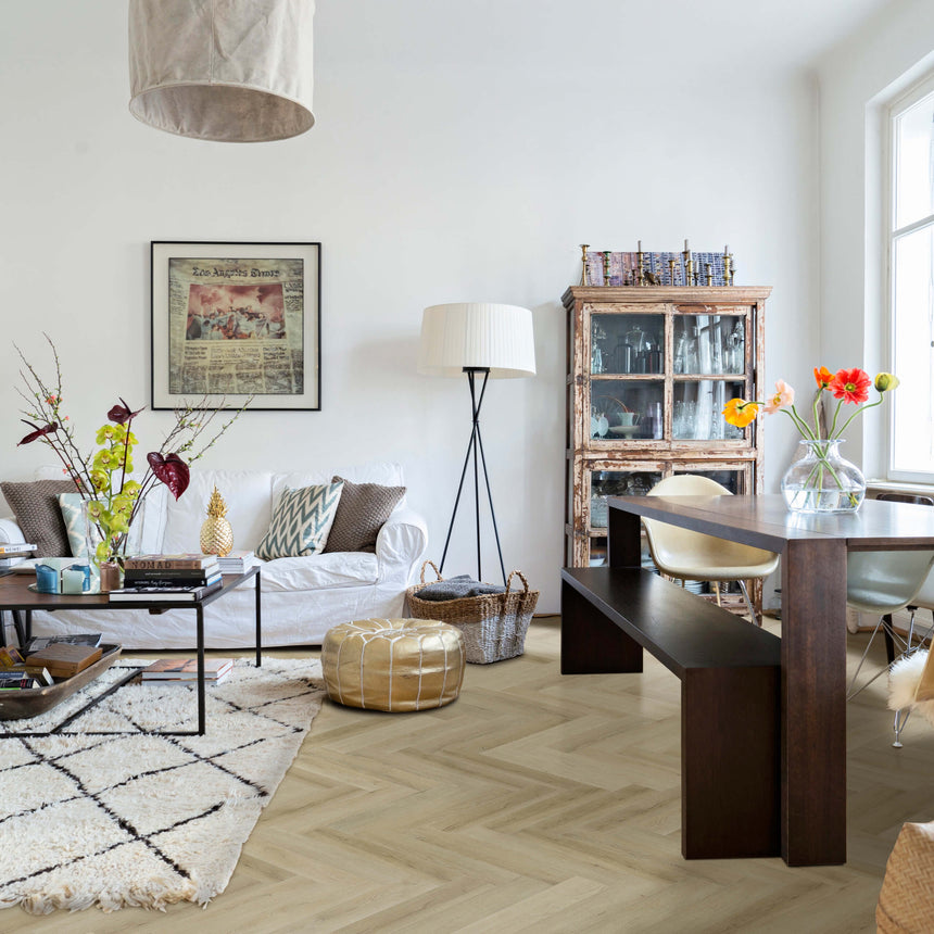 Belle Vie Herringbone Hybrid Collection 625x125x7mm Manor Ridge Oak Hybrid Flooring Topdeck