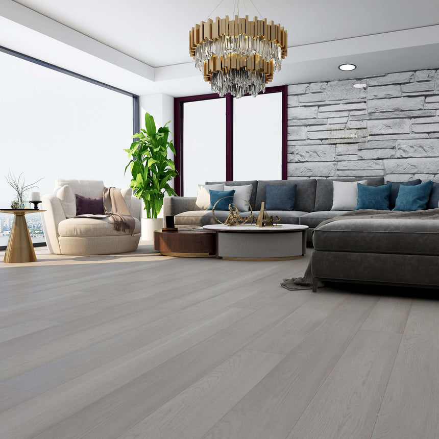 Storm Deluxe Water Proof Timber Planks 1900x190x8.5mm Ivory White Hybrid Flooring Topdeck