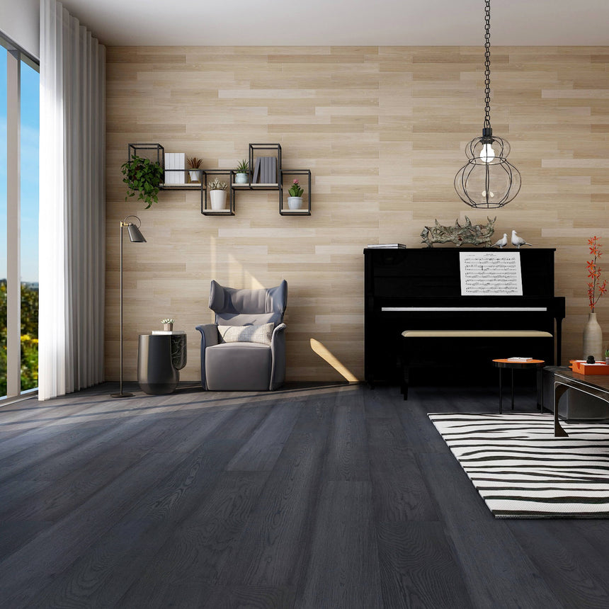 Storm Deluxe Water Proof Timber Planks 1900x190x8.5mm Moon Grey Hybrid Flooring Topdeck