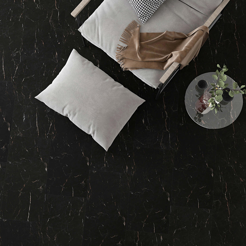 Artisan Hybrid Tile 620x310x9mm Black Maquina Hybrid Flooring Topdeck