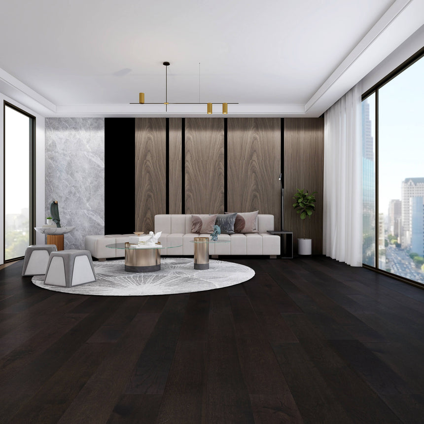 Project Oak 1900x190x14/2mm Black Amber Engineered Flooring Topdeck