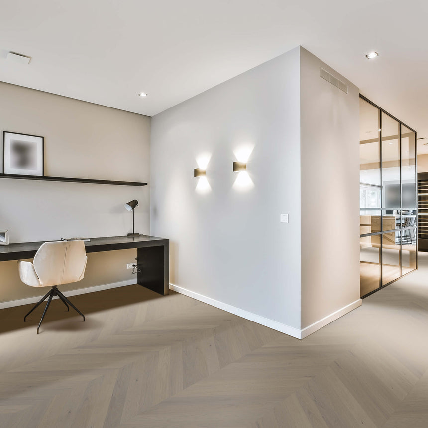 Cavallo Bianco Chevron Collection 780x125x14/3mm Panania Oak Engineered Flooring Topdeck