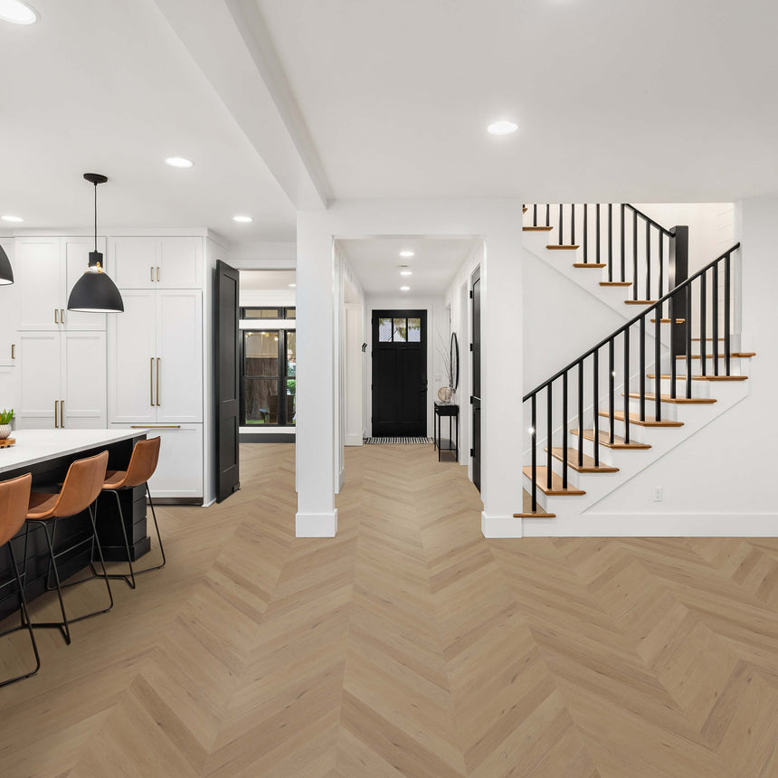 Cavallo Bianco Chevron Collection 780x125x14/3mm Oyster Bay Engineered Flooring Topdeck