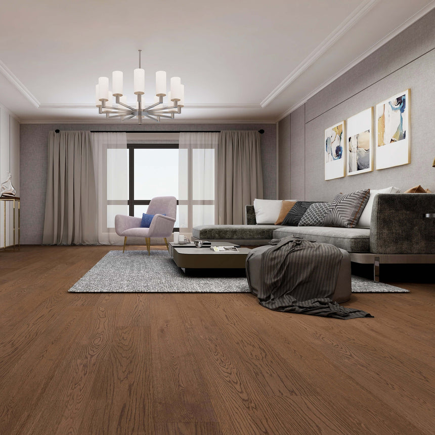 Veroni Euro Oak Engineered Flooring 1900x185x15/4mm Smoked Chocolate Engineered Flooring Topdeck