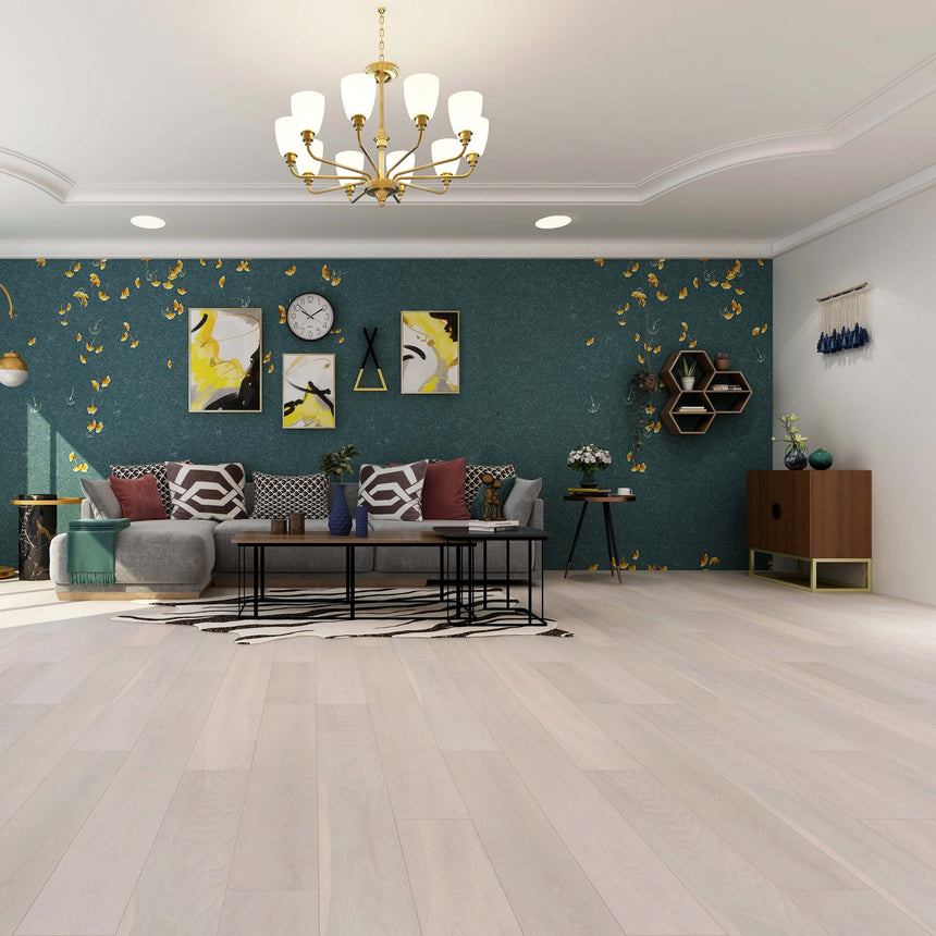 Veroni Euro Oak Engineered Flooring 1900x185x15/4mm Snow Ash Engineered Flooring Topdeck