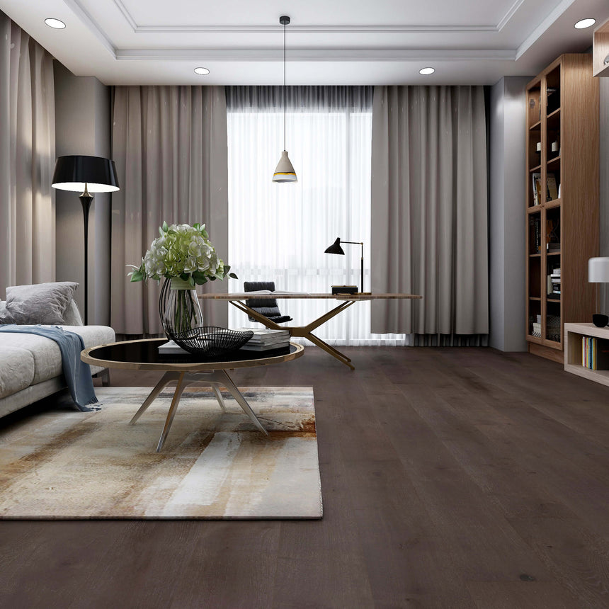 Grande Provence Euro Oak Engineered Flooring 2200x220x21/6mm Midnight Brown Engineered Flooring Topdeck