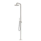 Nero Zen SS316L Outdoor Freestanding Shower Column Brushed Nickel