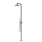 Nero Zen SS316L Outdoor Freestanding Shower Column Brushed Bronze