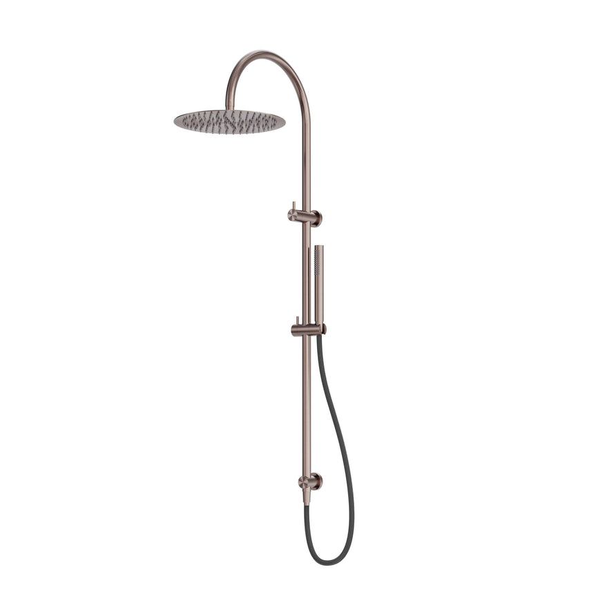 Nero Zen SS316L Twin Shower With Outdoor Shower Hose Brushed Bronze Shower Nero Default Title