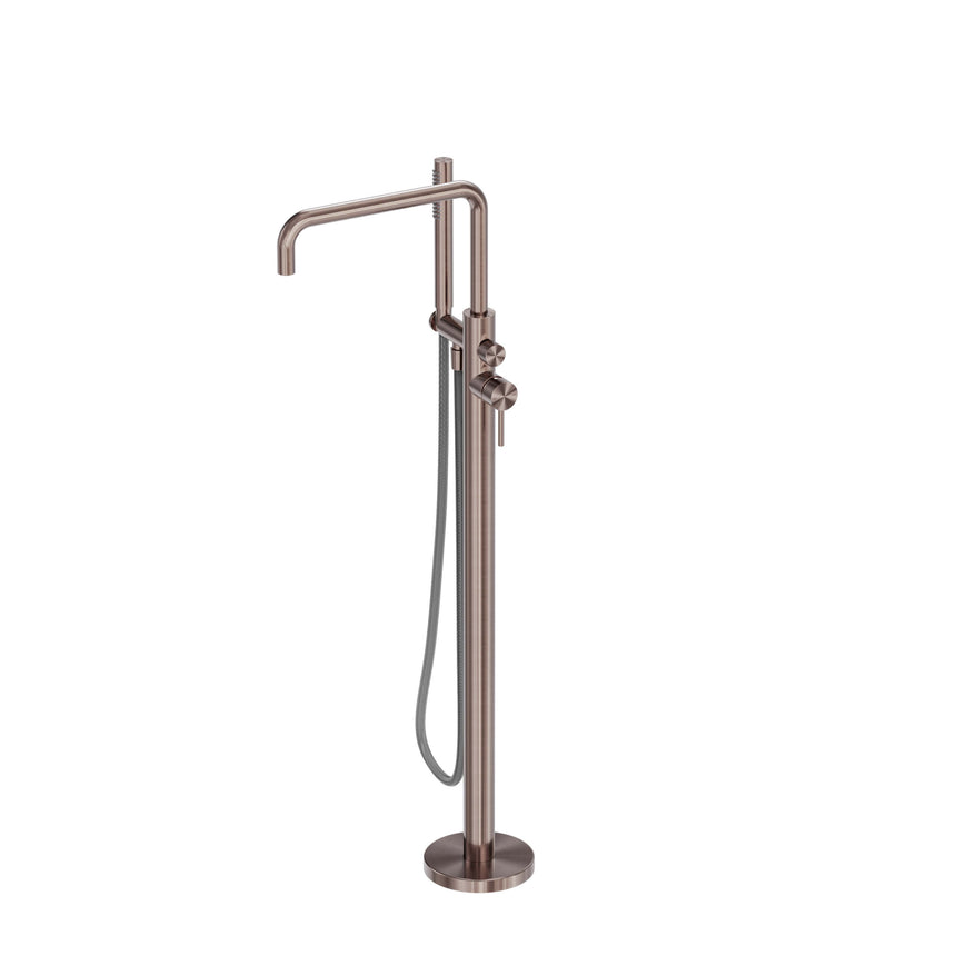 Nero Zen SS316L Freestanding Bath Mixer With Outdoor Shower Hose Brushed Bronze Shower Nero Default Title