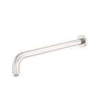 Nero Zen SS316L Round Shower Arm 400mm Length Brushed Nickel